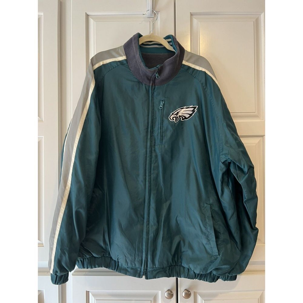 Philadelphia Eagles Vintage Reversible Bomber Jacket EUC Super Bowl 59 Champions